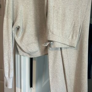 Pink Rose Cream Pants & Jumpsuit Set